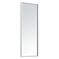Elegant Decor Metal Frame Rectangle Mirror 14 Inch In Silver MR41436S